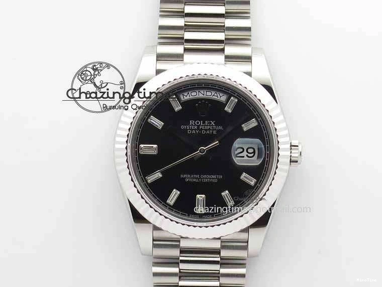 MiroTime 0503 Day Date 40mm SS BP Maker Best Edition Black Dial Diamond Markers On SS Bracelet A Casual 3691